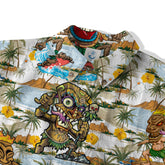 Tiki Mask Hawaii Shirt, Surfing Tiki Pattern Hawaiian Shirt